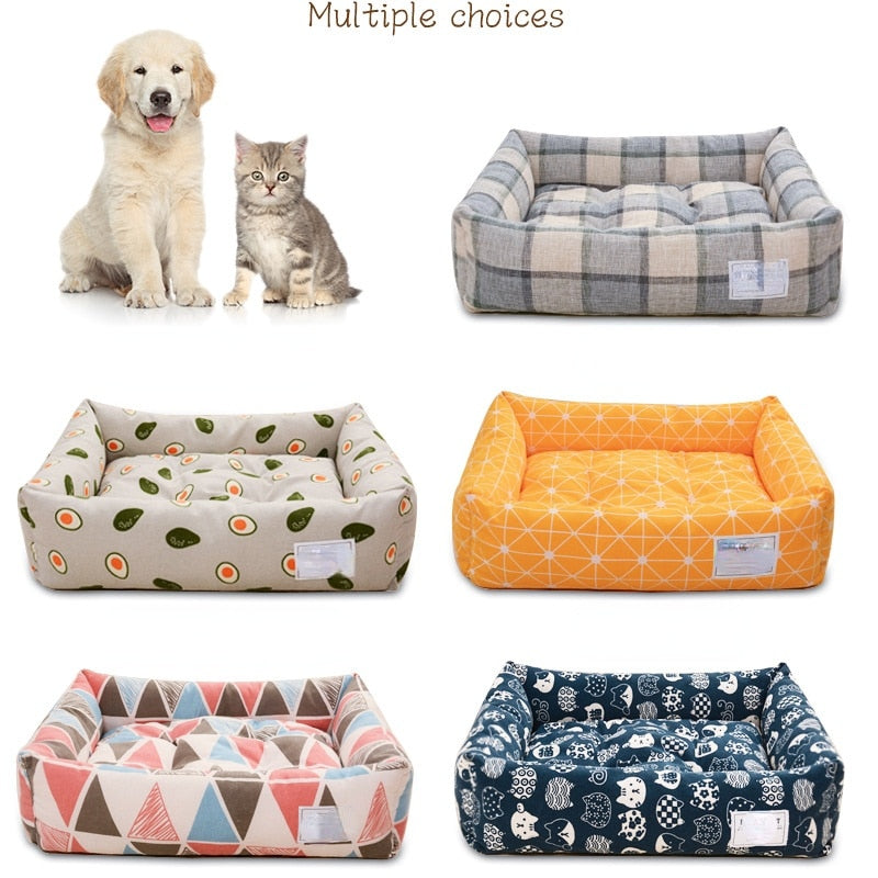 Square lattice Dog beds Detachable washable