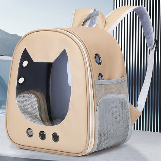 Cat carrier bag PU portable travel outdoor