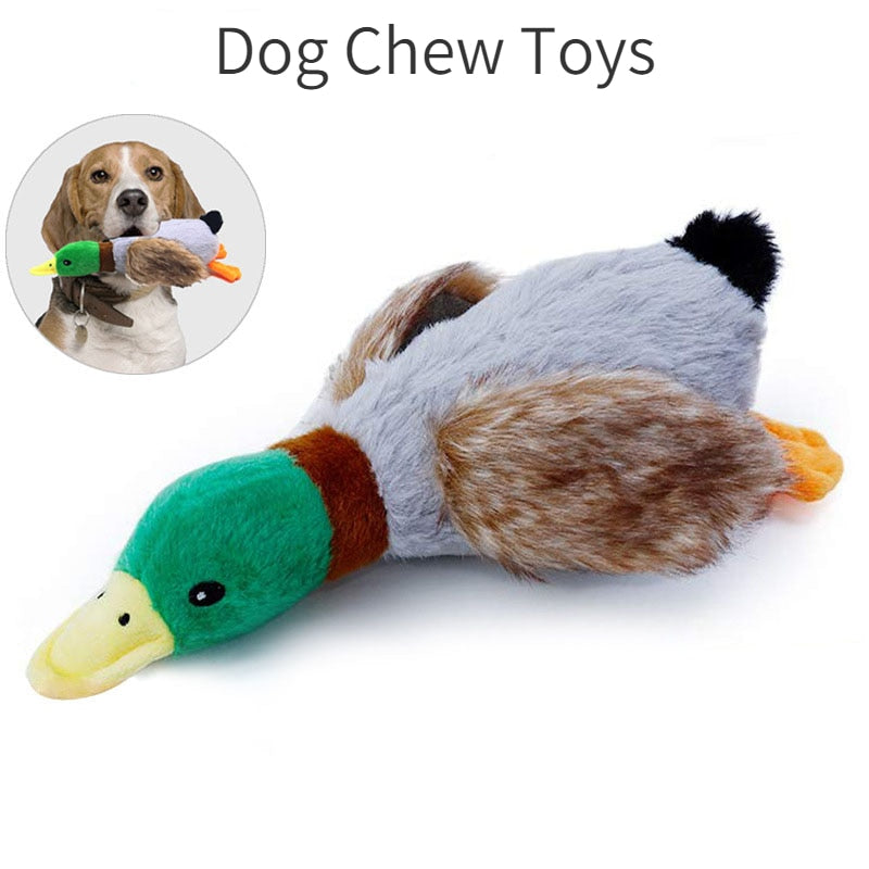 Dog chew toys cute plush duck sound